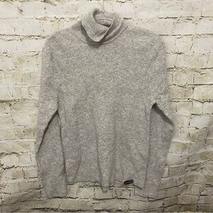 Vintage Abercrombie & Fitch Beige Wool Blend Turtleneck Sweater